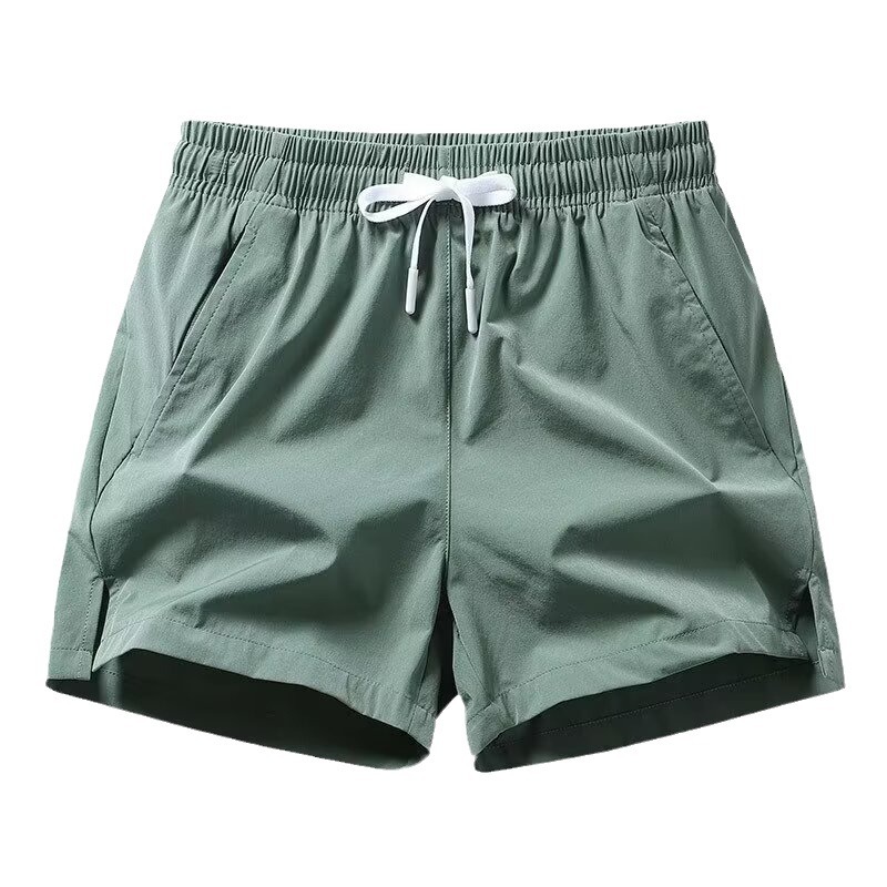 Men's sporty three-inch shorts with slits, women's ice silk casual and versatile three-inch pants, quick-drying short pants for fitness training Item Picture