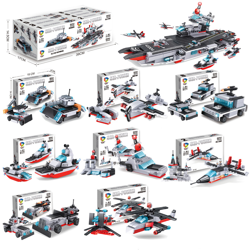 Children's compatible Lego small block 8-in-1 assembly DIY urban fire protection project educational toy gift Specification image