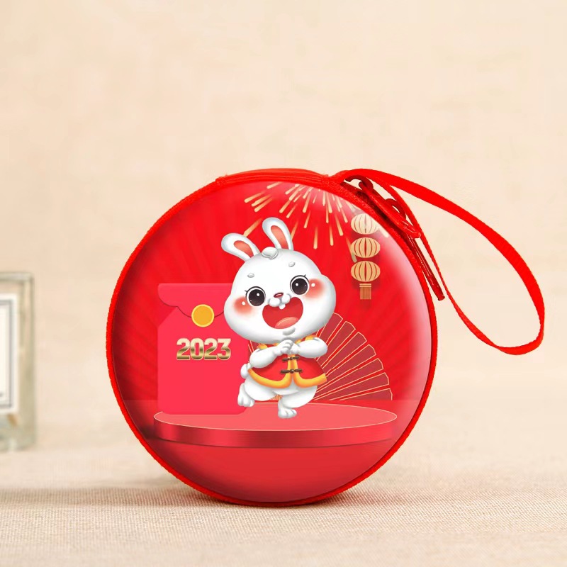 New Year Spring Festival Gifts Kindergarten Gifts For Children Cute Creative Tinplate Mini Coin Purse Rabbit Year In Stock Specification drawing