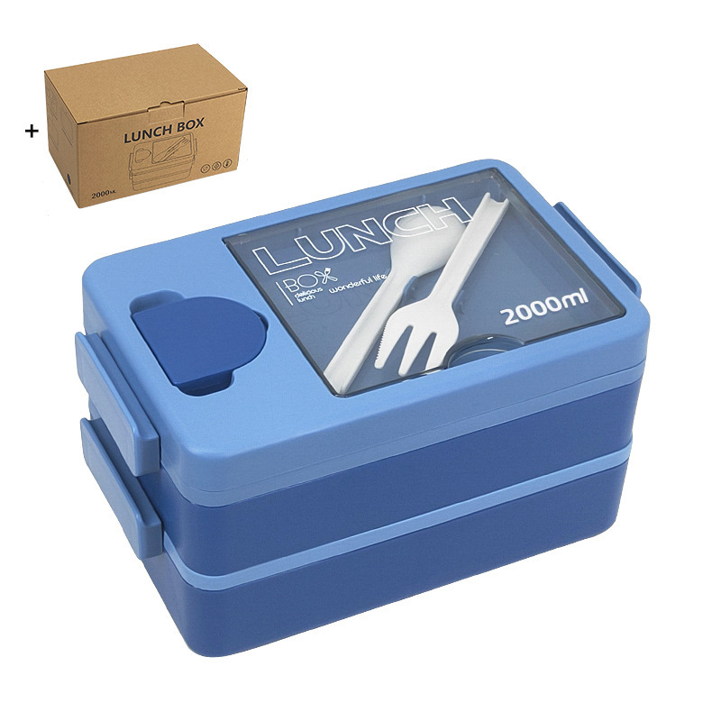 Estilo japonés de doble capa lunch box student food box Specification image