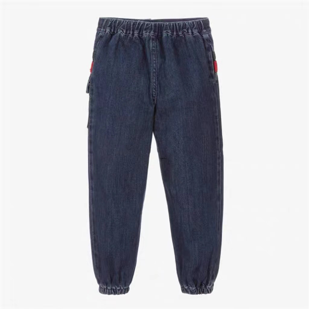 2022 New autumn and winter children's clothing, parent-child wear for boys and girls, cotton long pants for children, casual pants and jeans