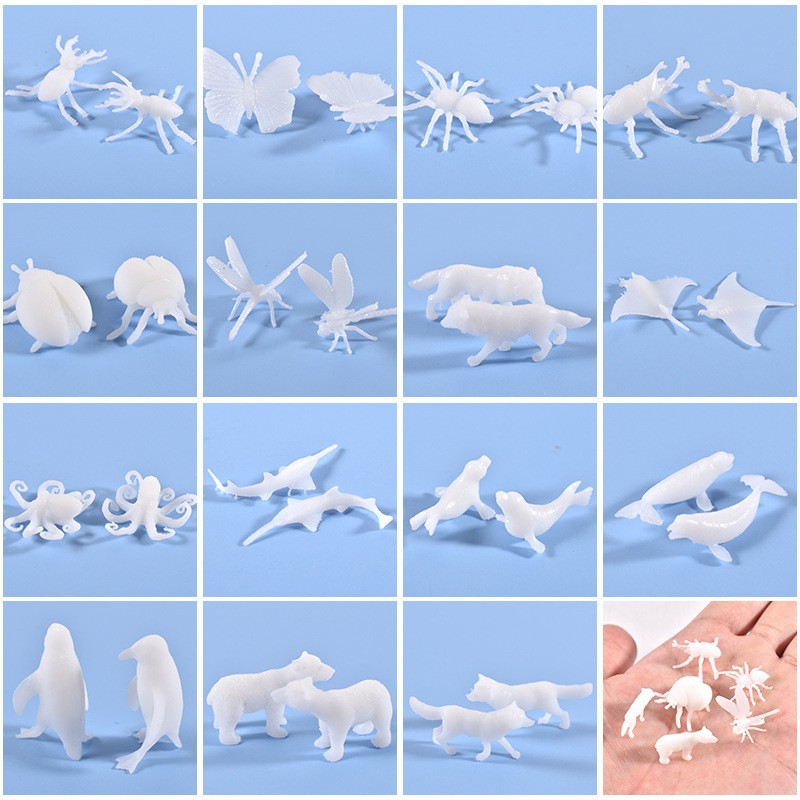 diy水晶滴胶模具制作滴胶填充素材物迷你3D动物模型