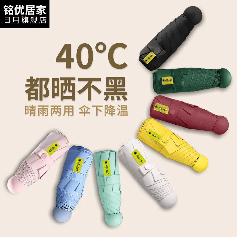 五折胶囊伞黑白底实物图