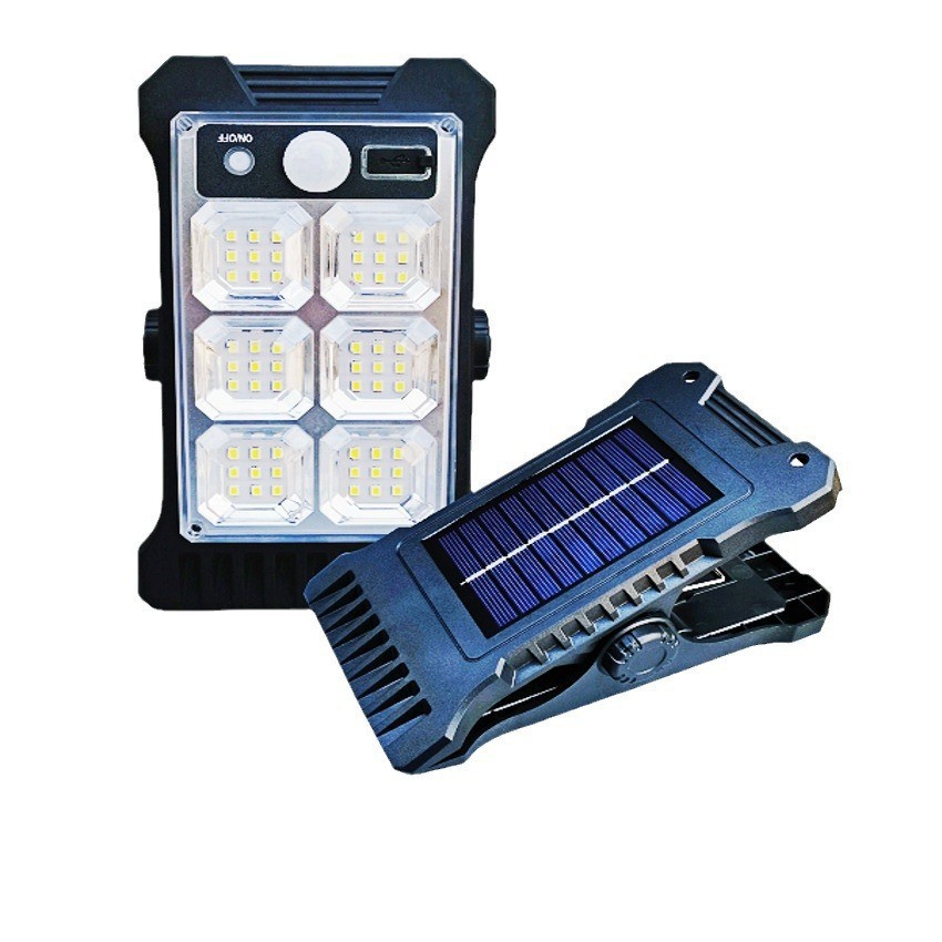 Cross-Border New Solar Clamp Light Camping Light Home Garden Garden Light Outdoor Lighting Emergency details Picture