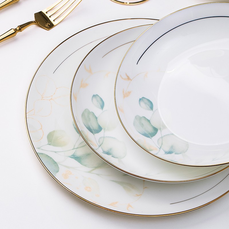 Dish Set A Full Set Of Chinese Jingdezhen Bone China Tableware Set Bowl Dishes Chopsticks High-Grade Gift Wholesale details Picture