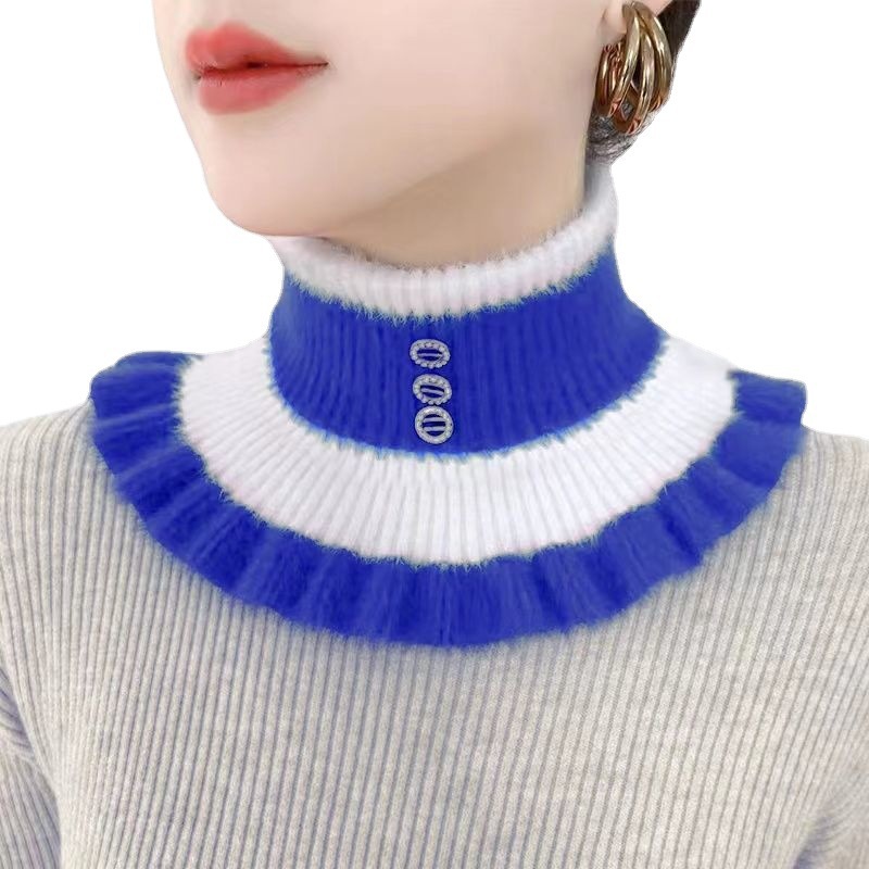 Ball Valve False Collar Neck New Imitation Mink Hair Scarf Female Windproof Neck Neck Protection Cervical Thick Adult Warm Neck Cover Item Picture