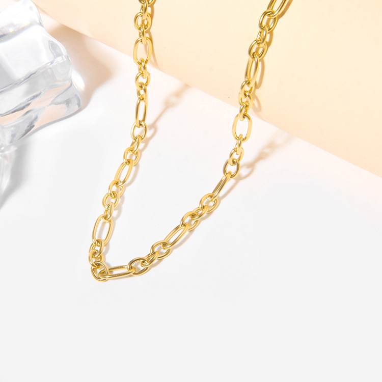 Oval chain, DIY jewelry bracelet, semi-finished accessory, pendant, chain, 18K vacuum electroplated details Picture