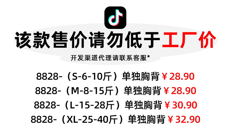 宠物狗狗自背包户外格子狗绳便捷收纳狗狗包户外遛狗绳胸背带现货详情2