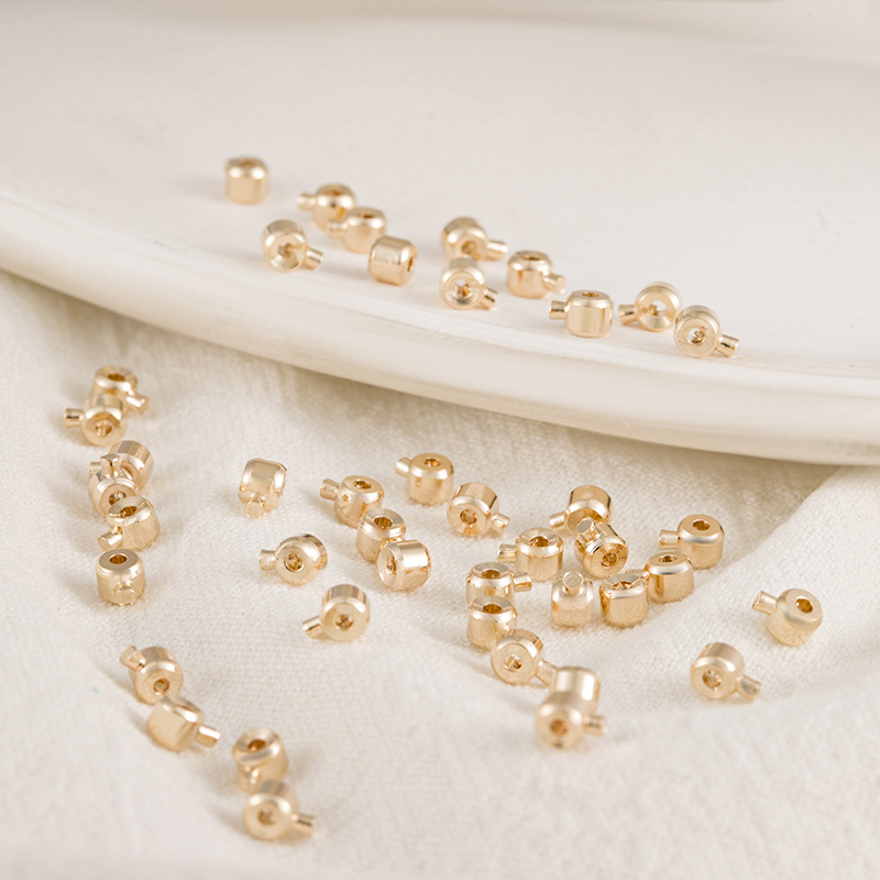14k gold-plated snap fastener, gold-plated color retention, pressure cooker positioning buckle, fishing line end buckle, diy bracelet and necklace accessories Application Scenario