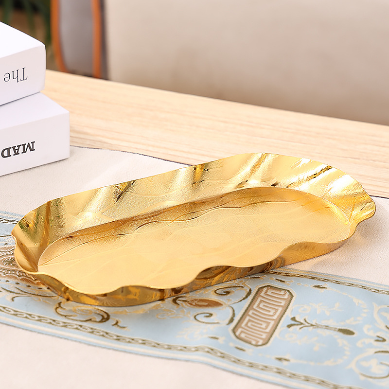 European Small Luxury Fruit Tray Home Living Room High-End Coffee Table Nut Dry Fruit Dish Try Cake Display Storage Box Specification drawing