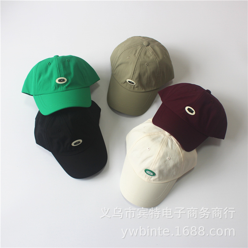 Japanese Letters Quick Drying Children's Cap Summer New Travel Baby Shade Baseball Cap Cap Wholesale full figure