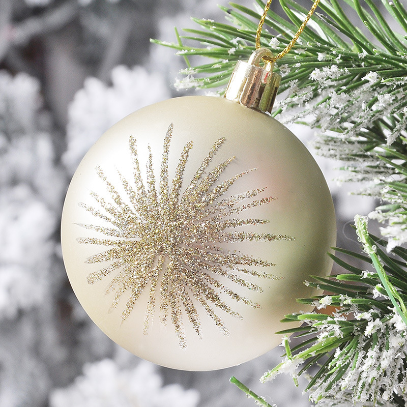 Cross Border New Christmas Decorations Hanging Christmas Ball House Set Christmas Ornaments 70 Christmas Tree Ornaments Specification drawing