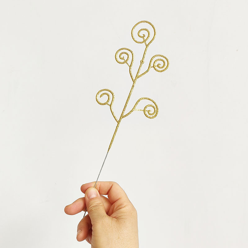 Cross-Border Hot Christmas Decorations Gold Powder Candy Ring Cuttings Holiday Party Scene Layout Plastic Accessories Simulation