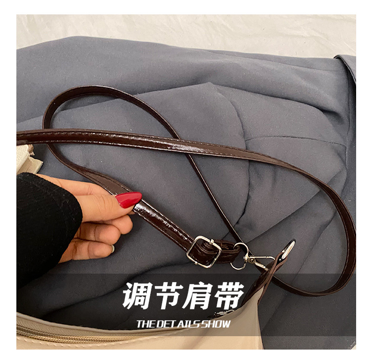 大容量时尚宽肩带单肩包女2025春夏新款百搭ins斜挎包托特包女详情8