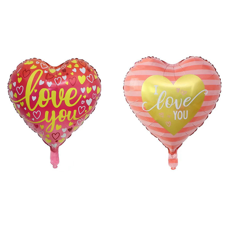 新款18寸情人节爱心铝膜气球婚庆爱情告白场景布置心形氦气球批发图
