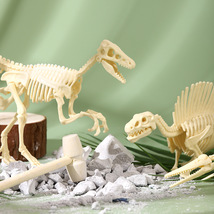 考古玩具恐龙化石玩具儿童diy手工拼装恐龙挖掘考古恐龙骨架批发考古挖掘玩具恐龙化石
