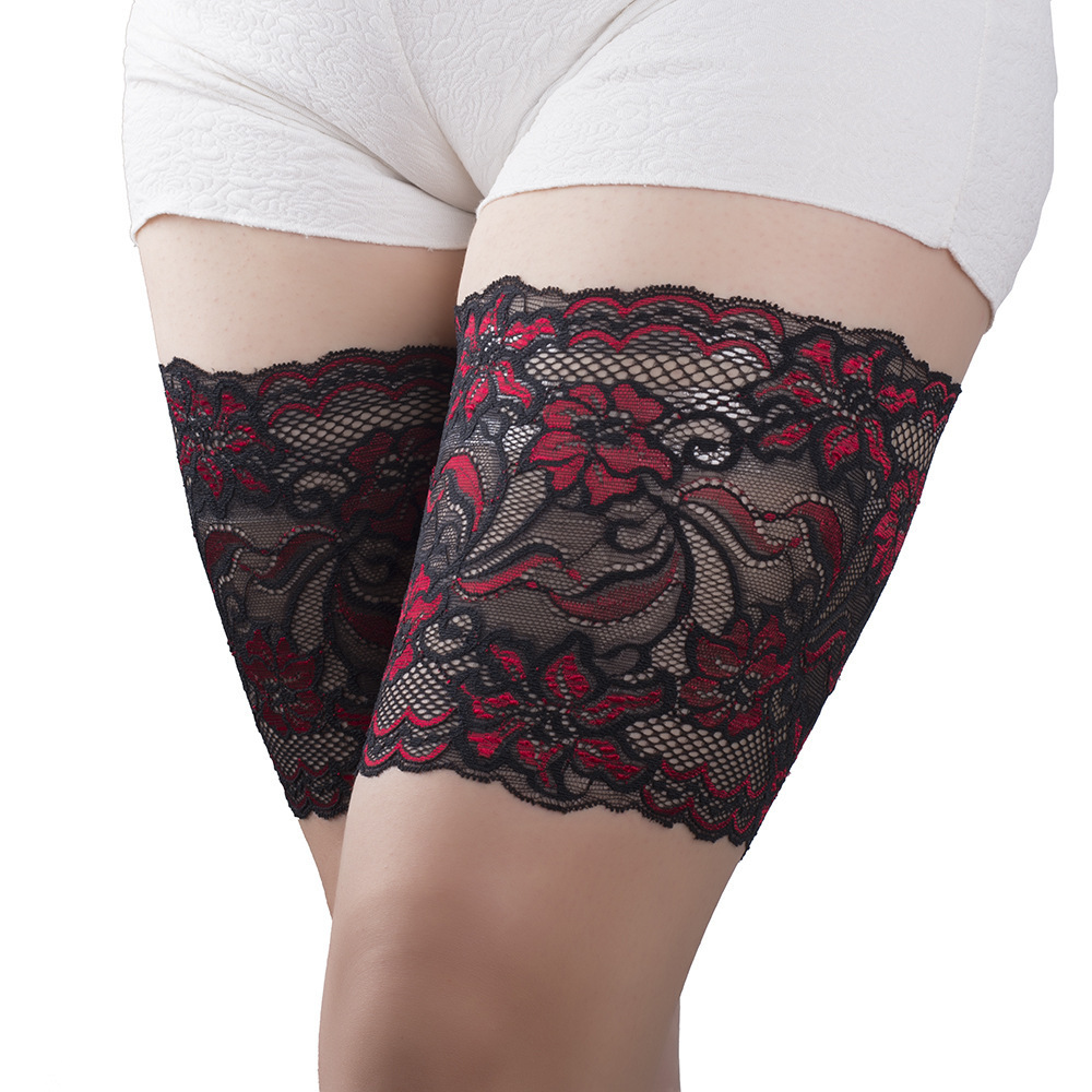 European and American silicone anti-slip lace hosiery bestsellers, elastic lace thigh covers, anti-friction invisible silk hosiery covers Specification image