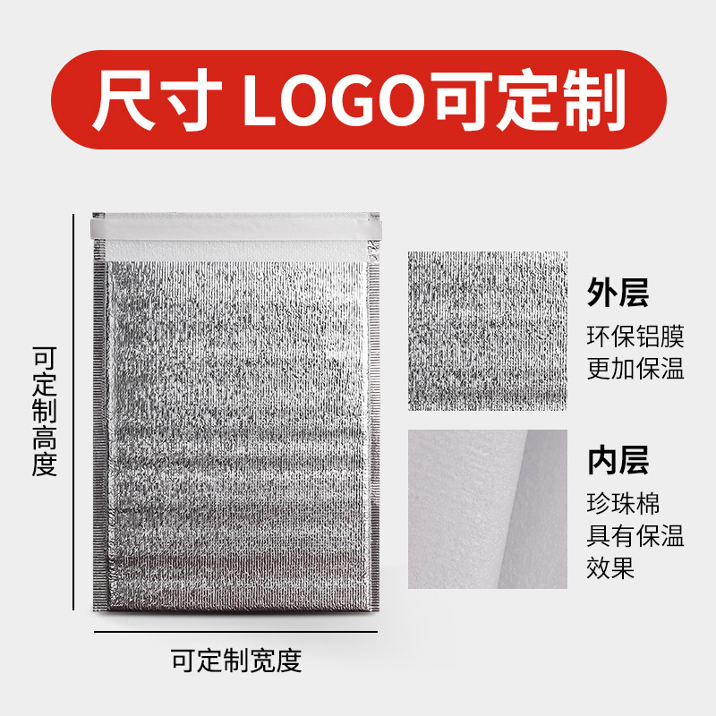 Thickened disposable aluminum foil insulated bags, customized milk tea takeout, catering, fruit portable heat-insulating refrigerated bags, packing bags Application Scenario