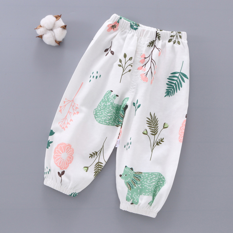 Pure cotton gauze children's mosquito repellent pants, ultra-thin pants, baby lantern pants, summer children's clothing, new bestsellers in 2024 details Picture