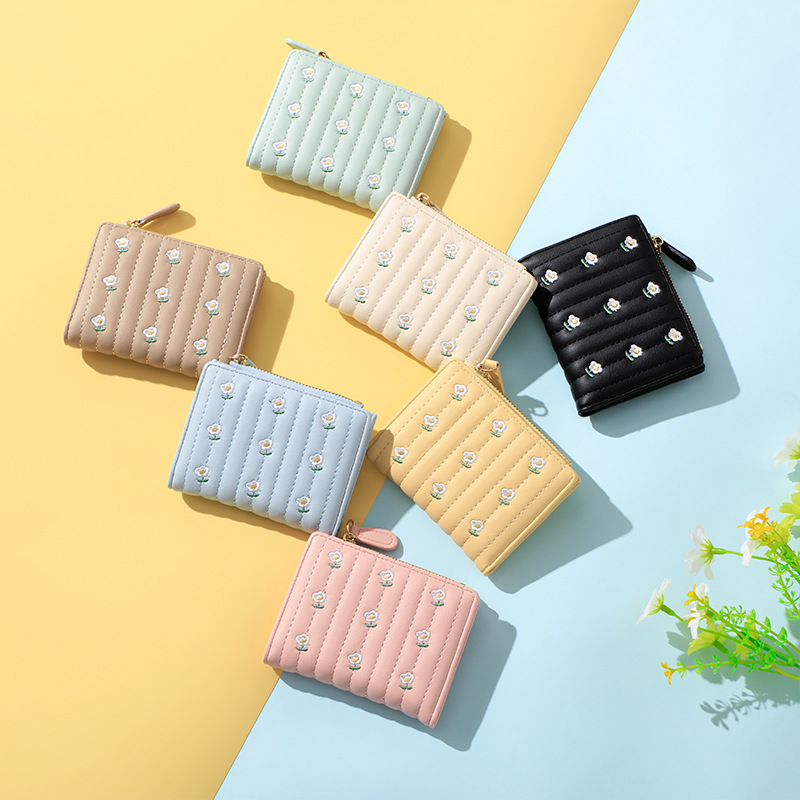 钱包新款海淘钱包 短款简约钱包女士钱夹拉链袋跨境女士钱包ins详情图2