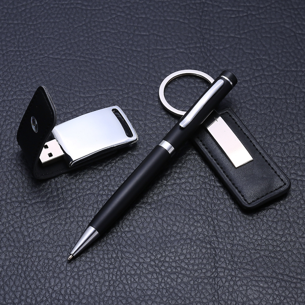 Business card box set, keychain gift, company real estate, school annual meeting, business gift, USB flash drive gift set Item Picture