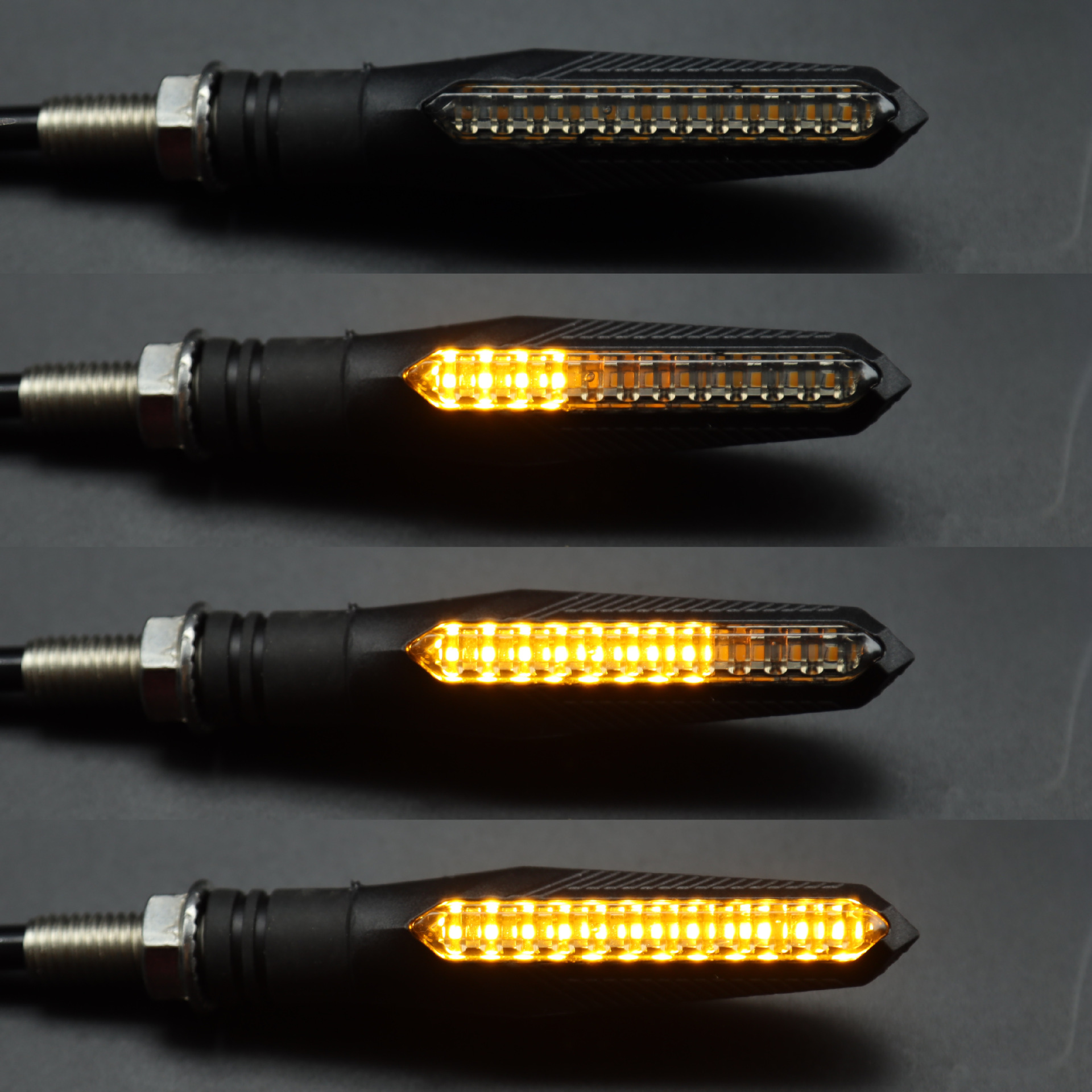 Electric vehicle 12v, motorcycle sword-shaped indicator light, turn signal, additional lamp, universal accessory LED Leibang 052, turning Application Scenario