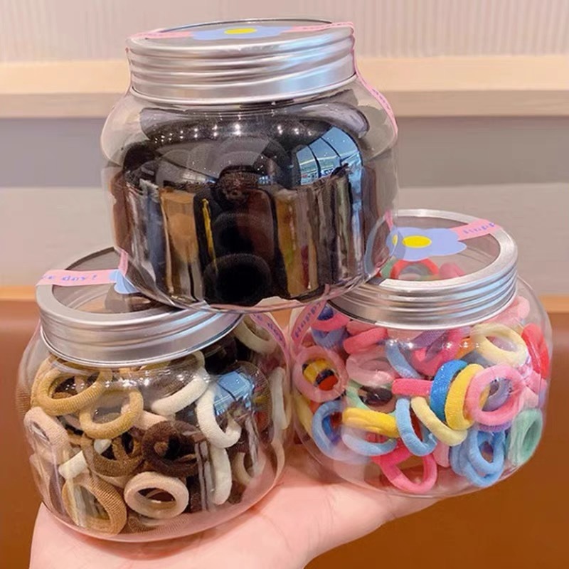 Children's Scrunchie High Stretch Hair Tie For Girls Baby Hair Tie Hair Cord Does Not Hurt Hair Cord Color Canned Small Rubber Band Hair Accessories