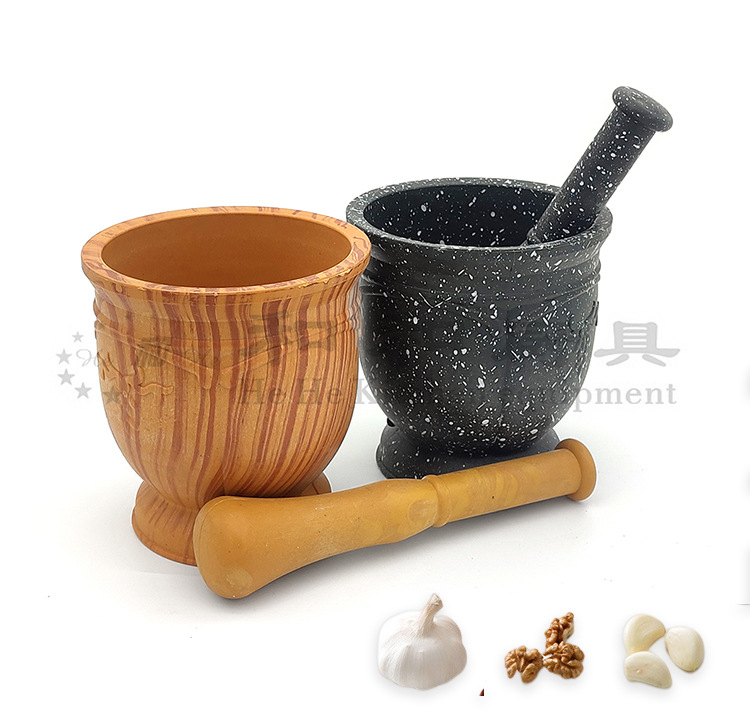 Large old-fashioned manual household press garlic masher multifunctional medicinal powder grinding mortar pot spice garlic masher Specification drawing