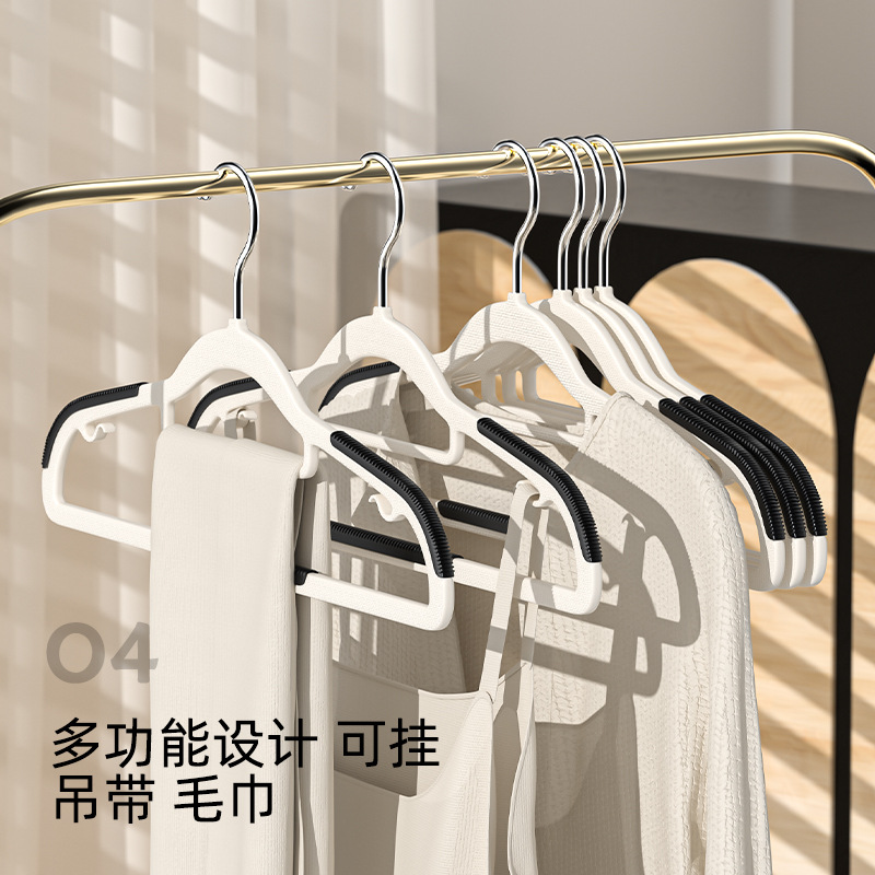 秋冬季现货干湿无痕塑料衣架加粗防滑不起肩宿舍家用衣撑子挂衣架