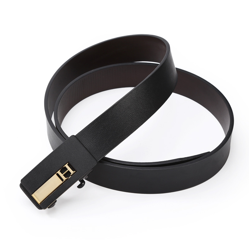 Stall Belt Men 94 Lines Inside Wear Toothless Automatic Buckle Belt Fashion All Commercial Aviation Belts Wholesale Item Picture