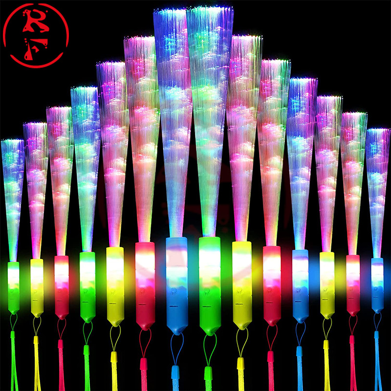 Colored optical fiber fluorescent sticks, led bars, festival parties, wedding props, concert led light-emitting optical fiber sticks