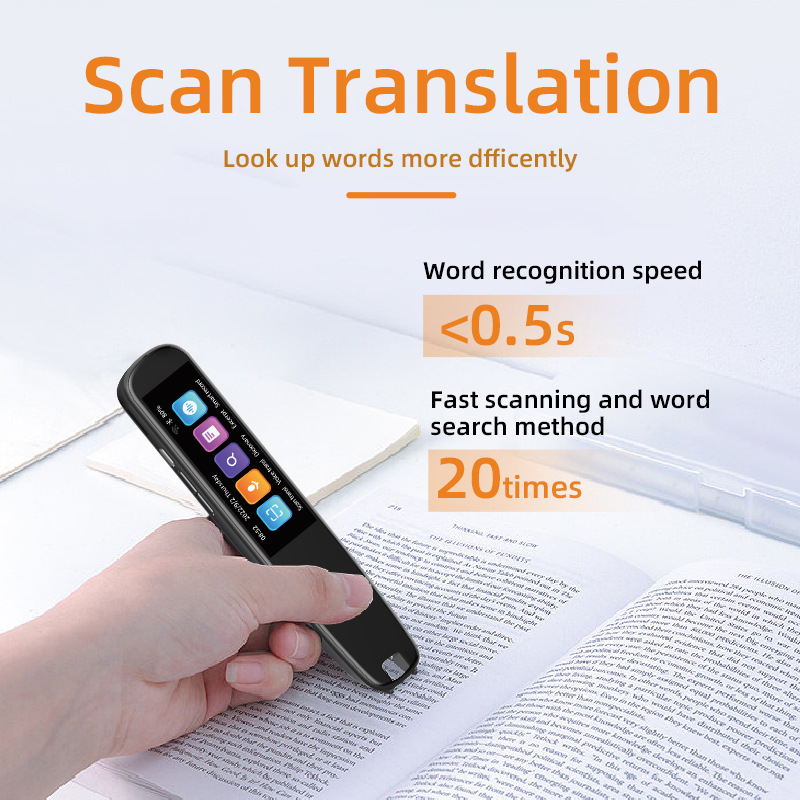 Cross Border 60 Language Scanning Pen Translation Pen Multi-Language Online Speech Translator Offline Scanning Pen Dictionary Pen Specification drawing