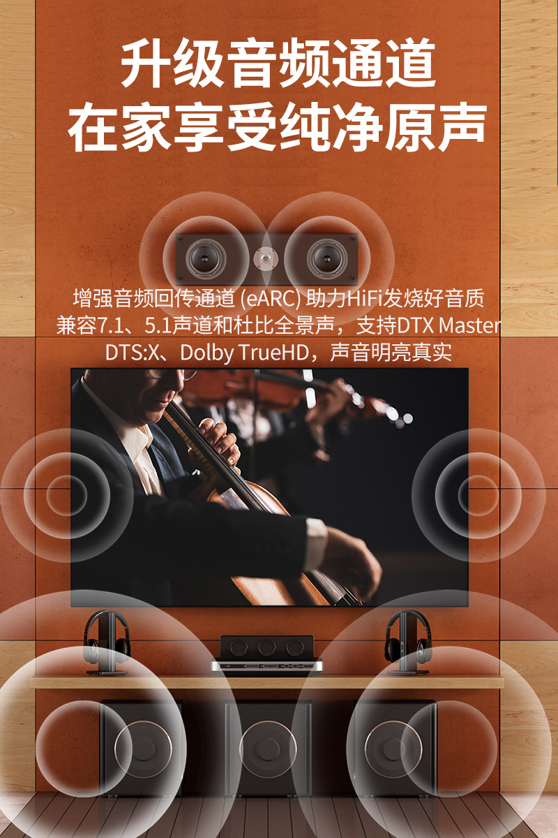 hdmi线2.1高清线8K60HZ电视投影笔记本电脑显示器4k144视频连接线 pic 8