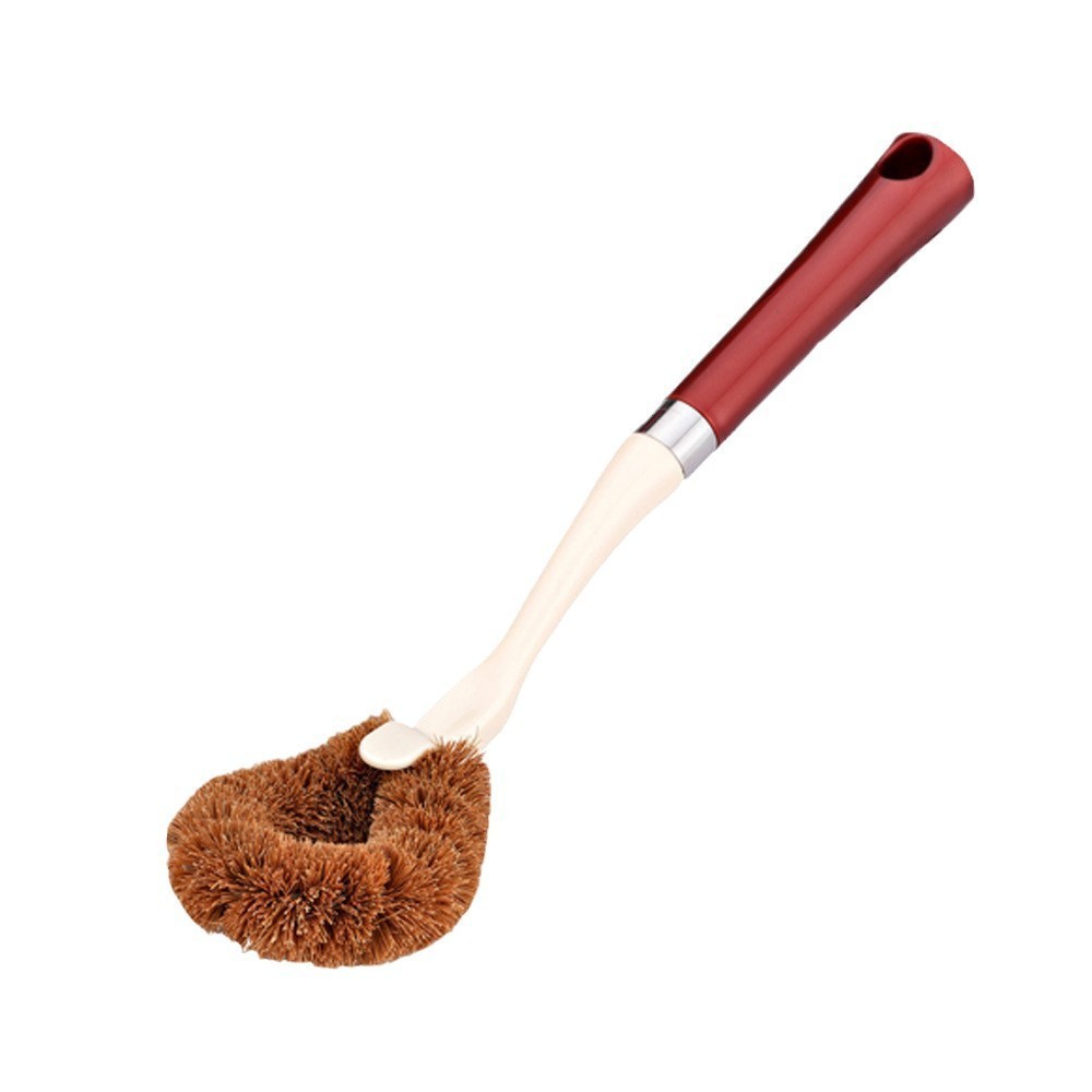 Coconut palm non-stick oil pan brush manufacturer direct supply kitchen wall-mounted cleaning brush for washing pans details Picture