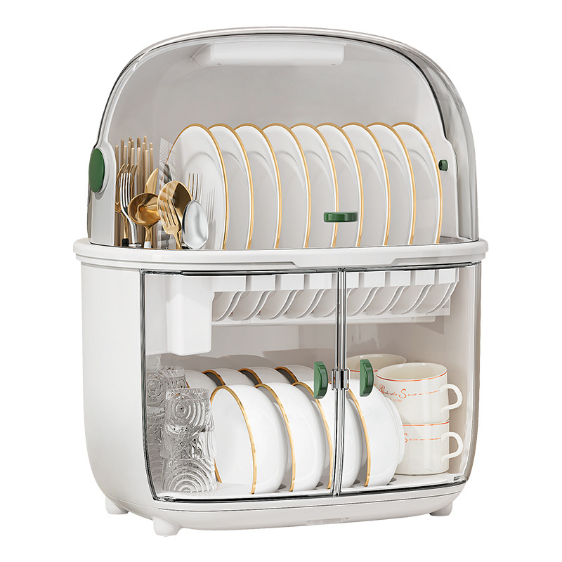 Golden Cat Kitchen Drain Cupboard With Cover Put Bowl Box Put Bowl Plate Chopsticks Tableware Household Storage Shelf Storage Box Item Picture