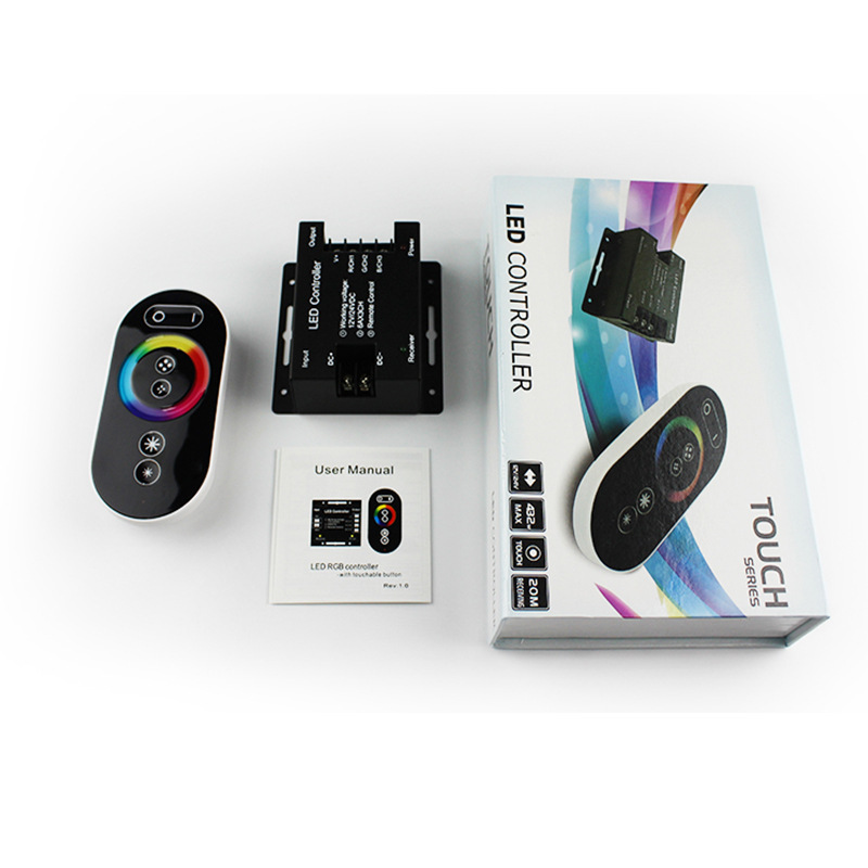 Controller RF wireless RGB light strip switch full touch dimming controller manufacturer in stock color box