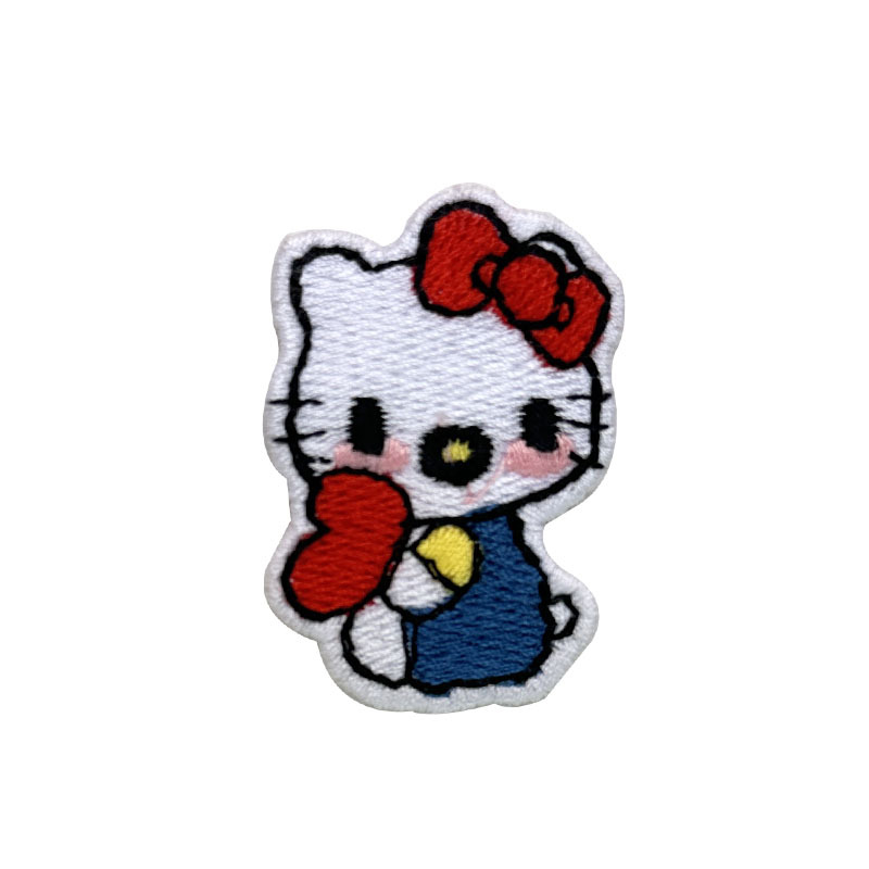 New fashionable cartoon water-soluble and cute KT cat and pony embroidery patchwork clothes and pants, decorative patch patchwork accessories details Picture