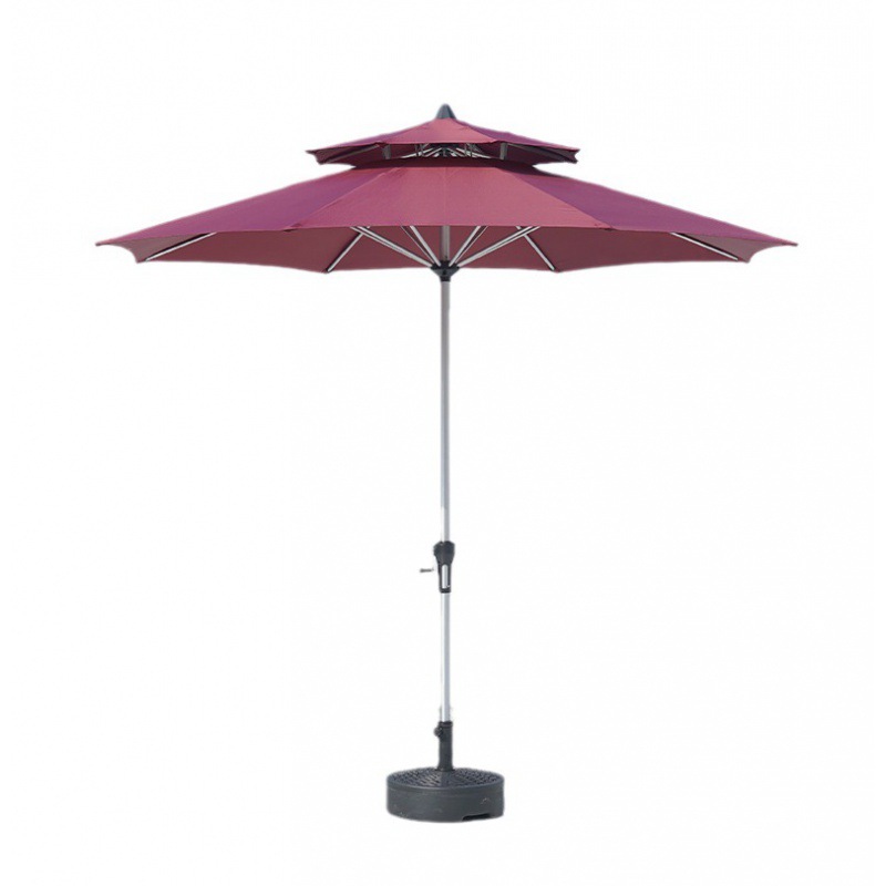 Outdoor 2.7-meter sun umbrella, shade umbrella, mid-pole umbrella, courtyard umbrella, single top, double top Item Picture