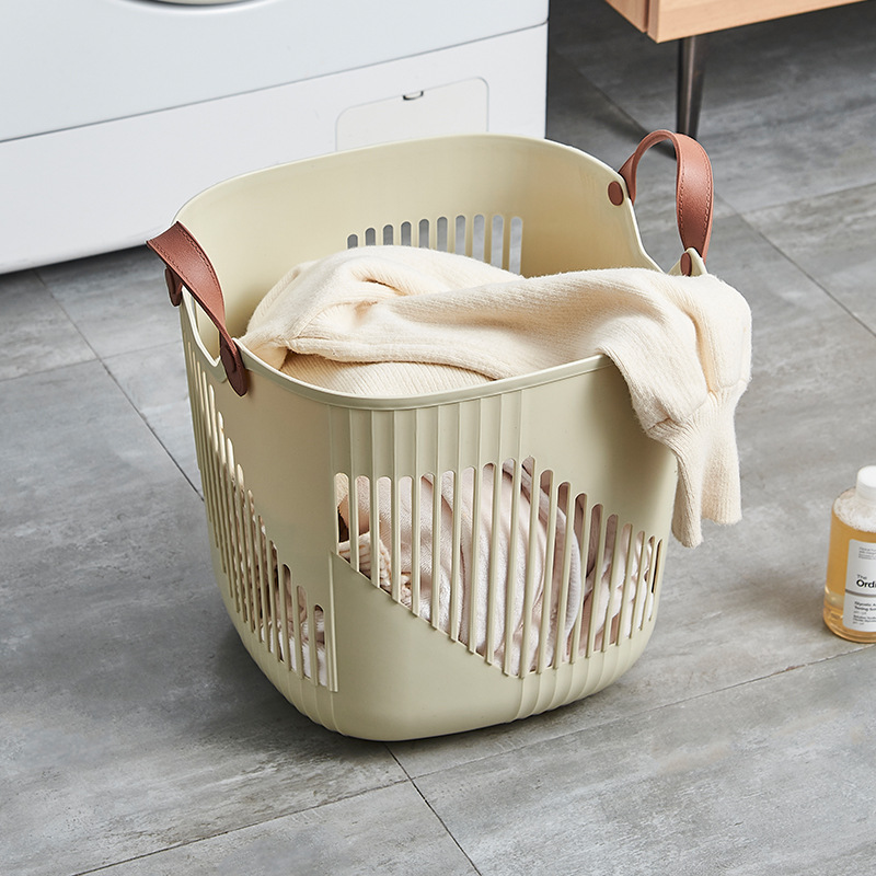 G468- Wanshile 201/202 Laundry Basket, dirty clothes storage basket, Large plastic laundry bucket basket for bathroom, household Specification image