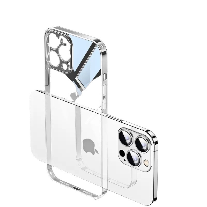 Suitable for iPhone16 phone cases, transparent glass, Apple 15ProMax non-yellowing, anti-drop 14 case with holes Item Picture