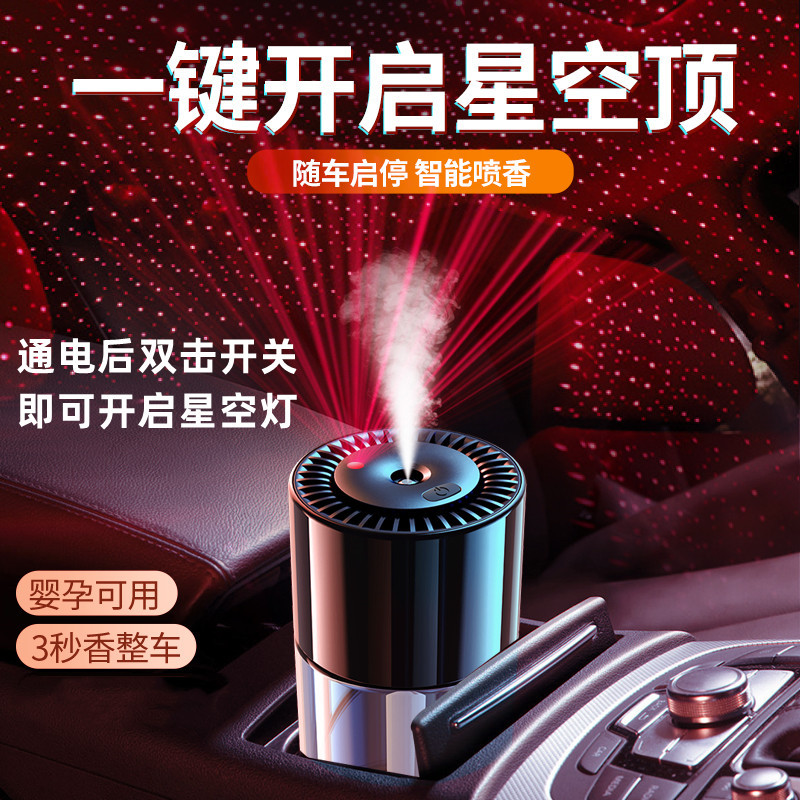 Automatic fragrance diffuser, vehicle-mounted aromatherapy, car perfume, in-car accessories, light fragrance, high-end intelligent humidifier, ornaments details Picture