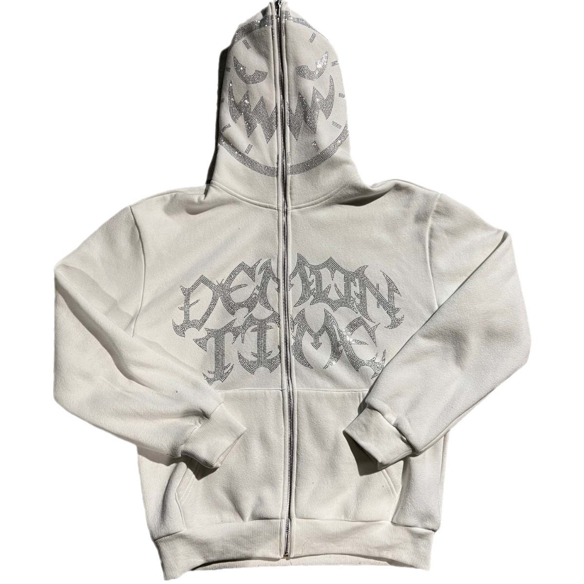 diamond hooded sweatshirt fashion zipper cardigan men jacket Item Picture