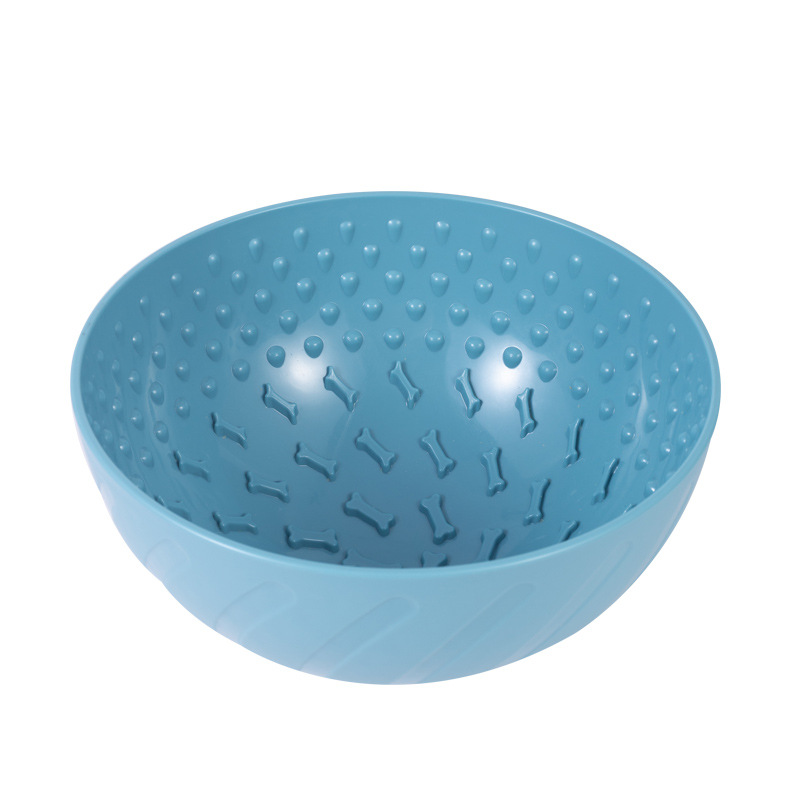Untoppling doll licking bowl Dog bowl Dog bowl anti-toppling pet bowl Cat food bowl single bowl dog plate small and large dog large Item Picture