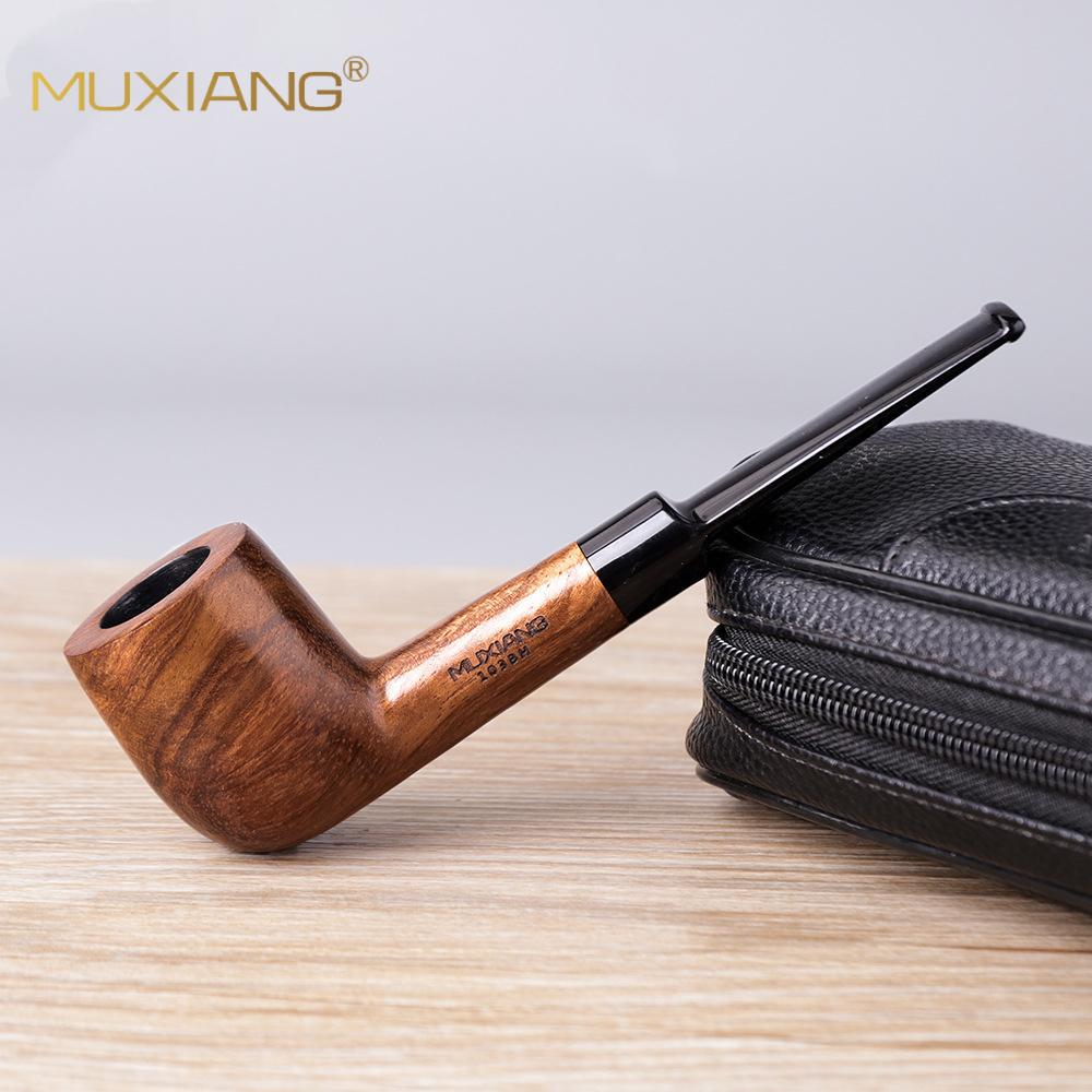 木香花梨木烟斗实木烟斗亚马逊货源直柄9MM榫头木质烟斗跨境热卖