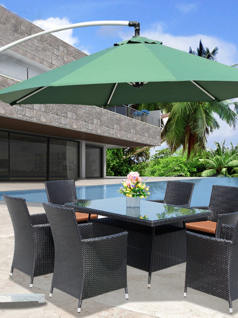 Outdoor courtyard balcony sunshade umbrella, outdoor security booth sun umbrella, 3-meter banana umbrella, villa garden open-air umbrella details Picture