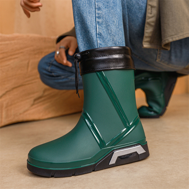 Cross-border fashion rain boots for men, versatile waterproof shoes for outdoor wear, rain outing, outdoor fishing shoes, anti-slip kitchen rubber shoes for men Application Scenario