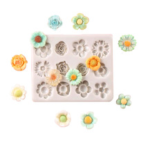 迷你版小雏菊花朵向日葵小花系列蛋糕烘培装饰食品级硅胶模具