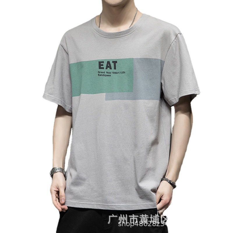 外贸服装尾货/纯棉T恤夏天白底实物图