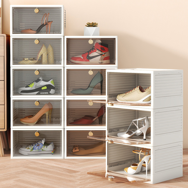 Folding Table Storage Free Combination Blind Box Display Cabinet Free Installation Of Dust-Proof Plastic Aj Transparent Shoebox
