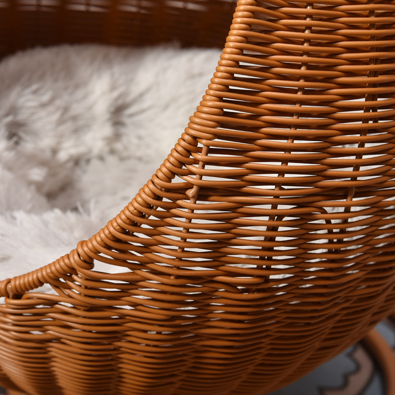 New rattan washable cat basket Summer breathable cat swing comfortable pet cat nest Specification drawing